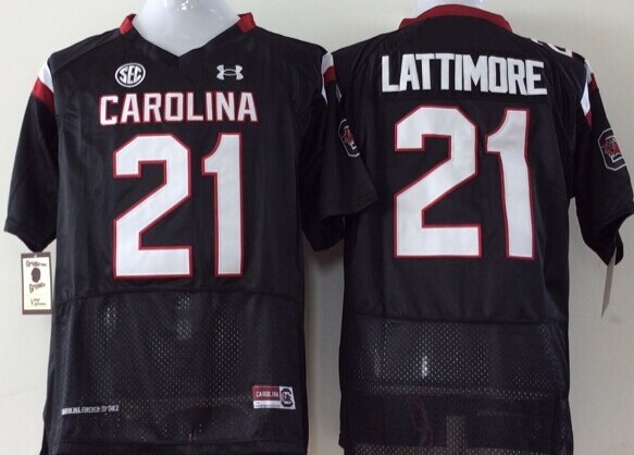 NCAA Youth South Carolina Gamecock Black #21 Lattimore jerseys